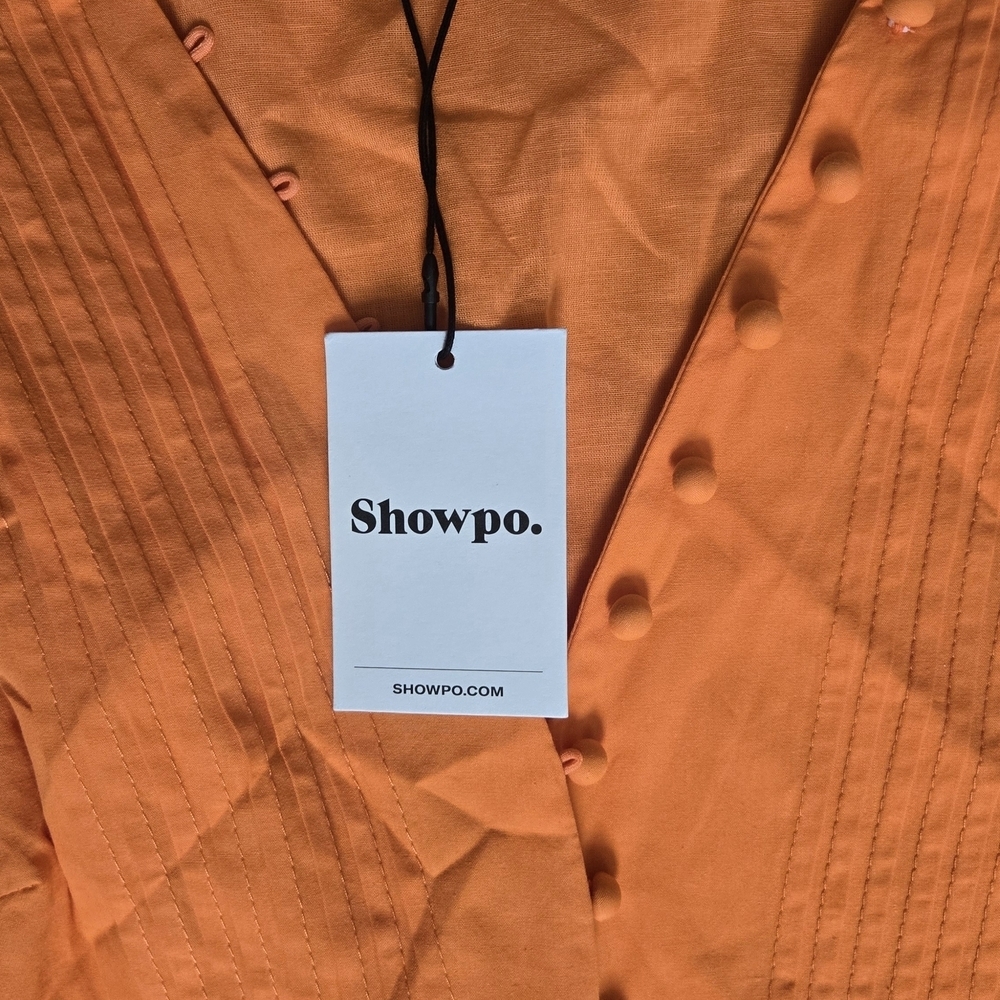 Showpo. Zandra Puff Sleeve Poplin Mini Dress - Picture 3 of 3